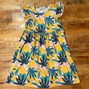 Adorable Sweetness Lemons Flutter Sleeve Dress Size 6